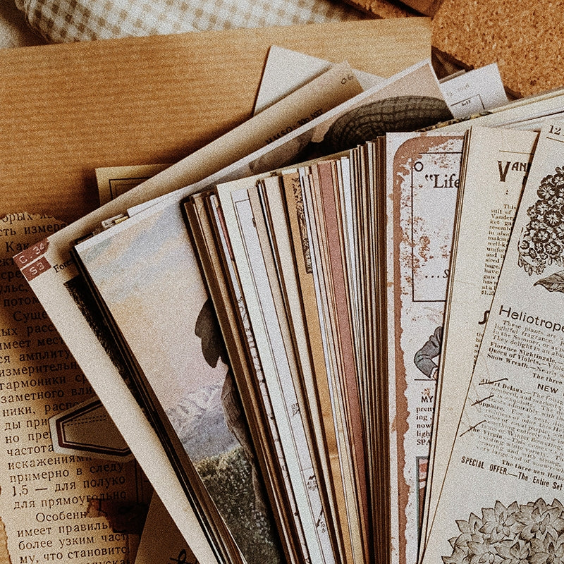 10 PCS Vintage Newspaper Parchment Paper Stickers BRAND