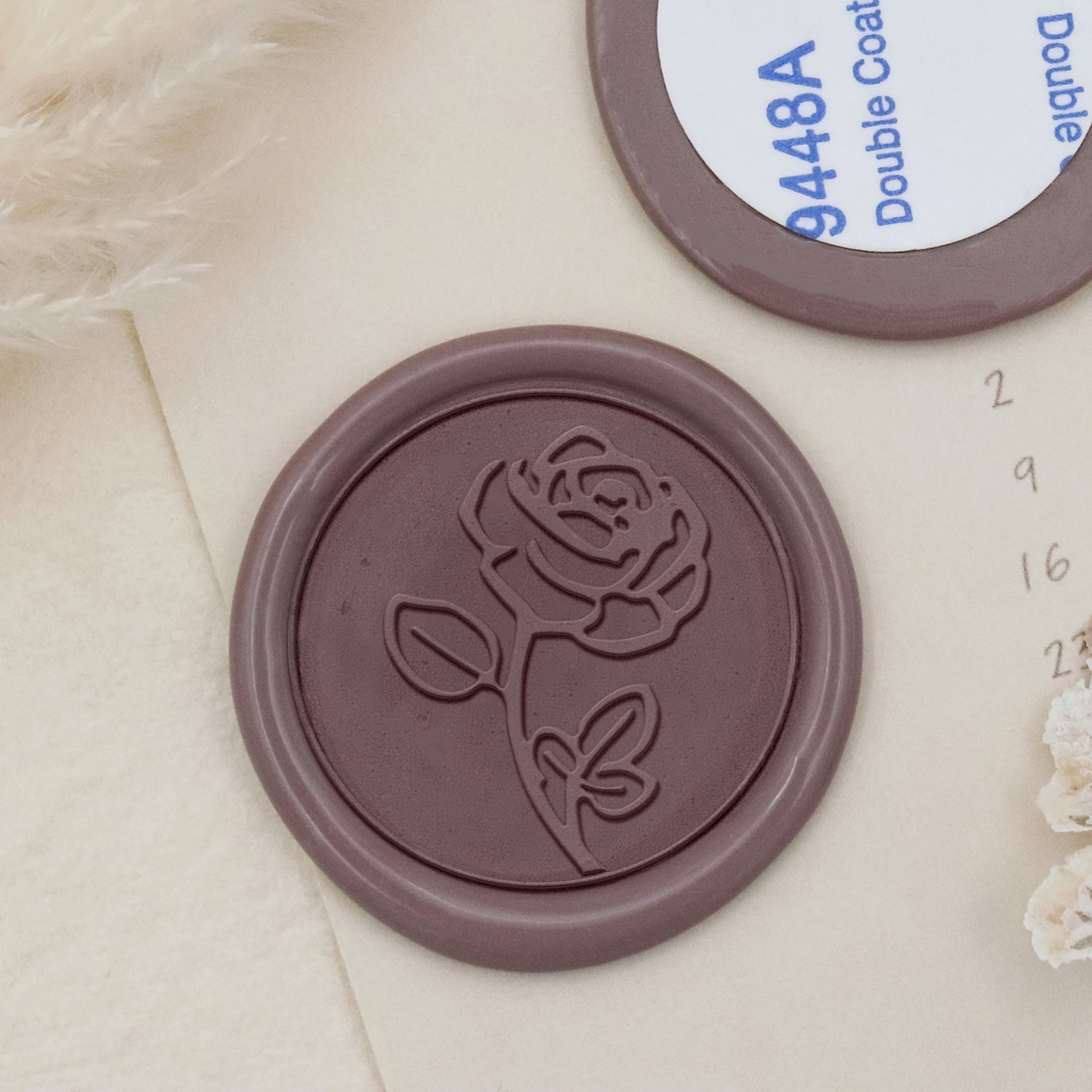 Stamprints Rose Self-adhesive Wax Seal Stickers - style 01