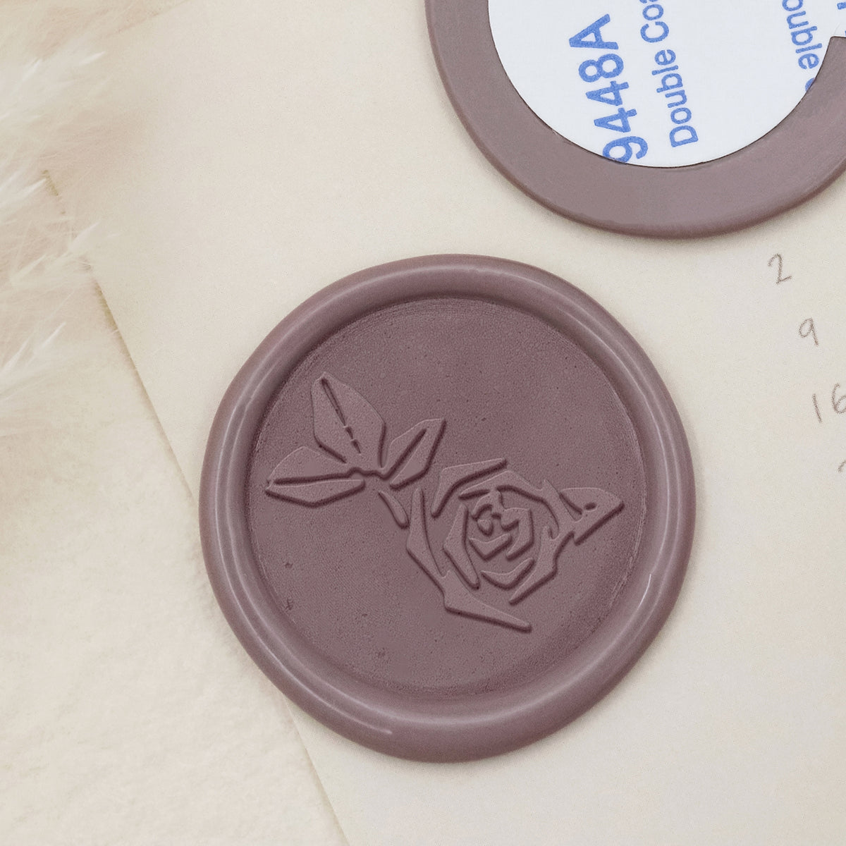Stamprints Rose Self-adhesive Wax Seal Stickers - style 08-1