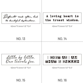 Stamprints Round Plaid Square English Rubber Stamp 8