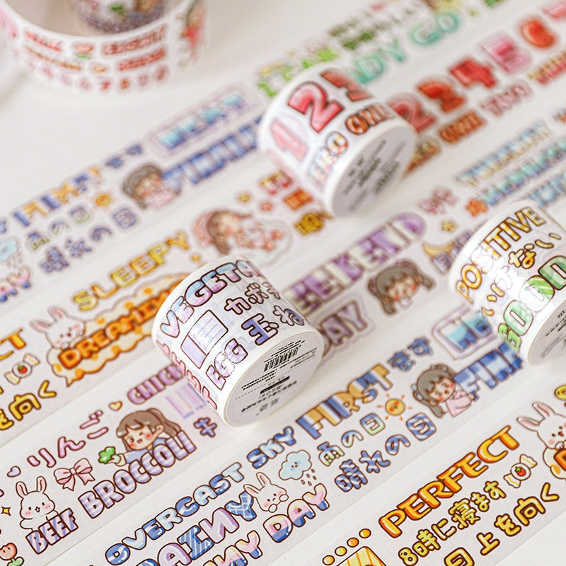 Motivational Washi Tape Sticker Set