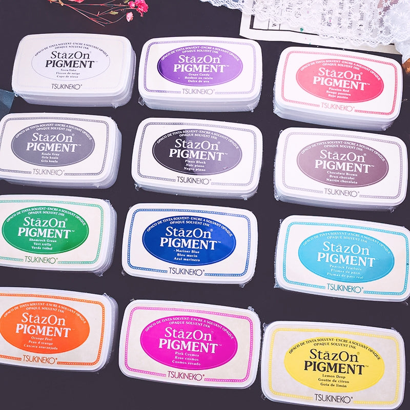 Stazon Ink Pad Archival, Ink Pads for Stamping, Ink Pads for Rubber Stamps,  24 Colors Available 