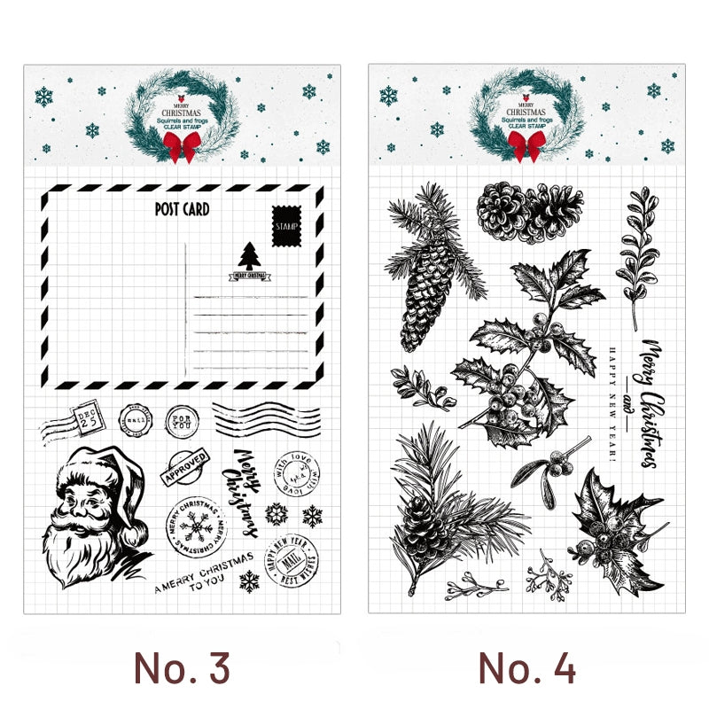 Transparent Christmas Silicone Rubber Stamp a