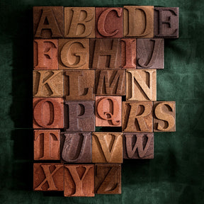 Vintage Alphabet Series Wooden Rubber Stamp 26 Letters Ornament Rubber Stamp  c