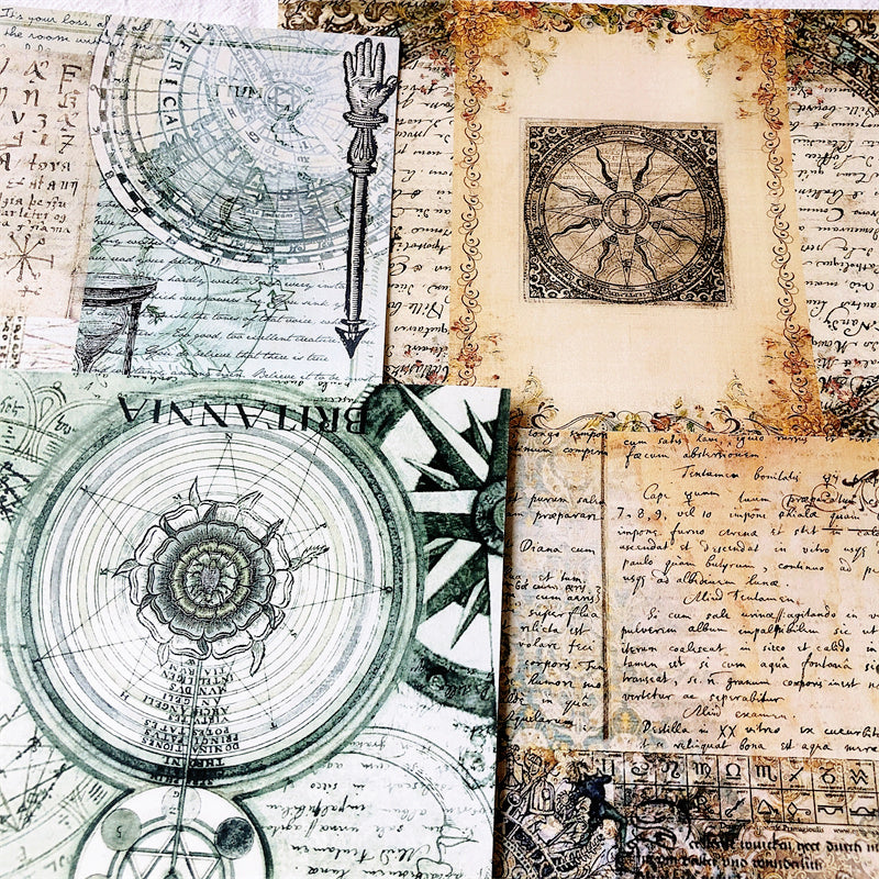 Vintage Medieval Alchemy Background Scrapbook Paper c2