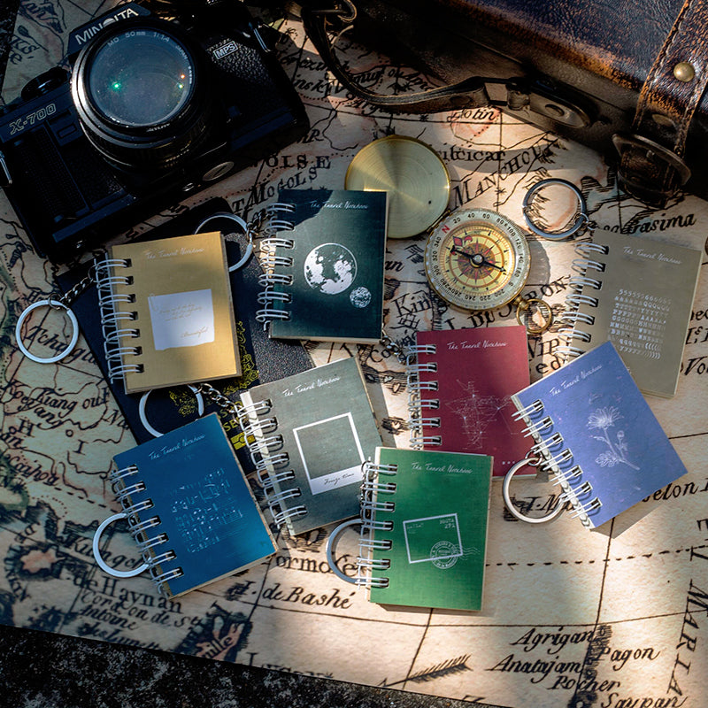 Mini taccuino da viaggio con portachiavi vintage - Quaderni tascabili