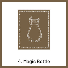 Vintage Wishing Bottle Wooden Rubber Stamp sku-4