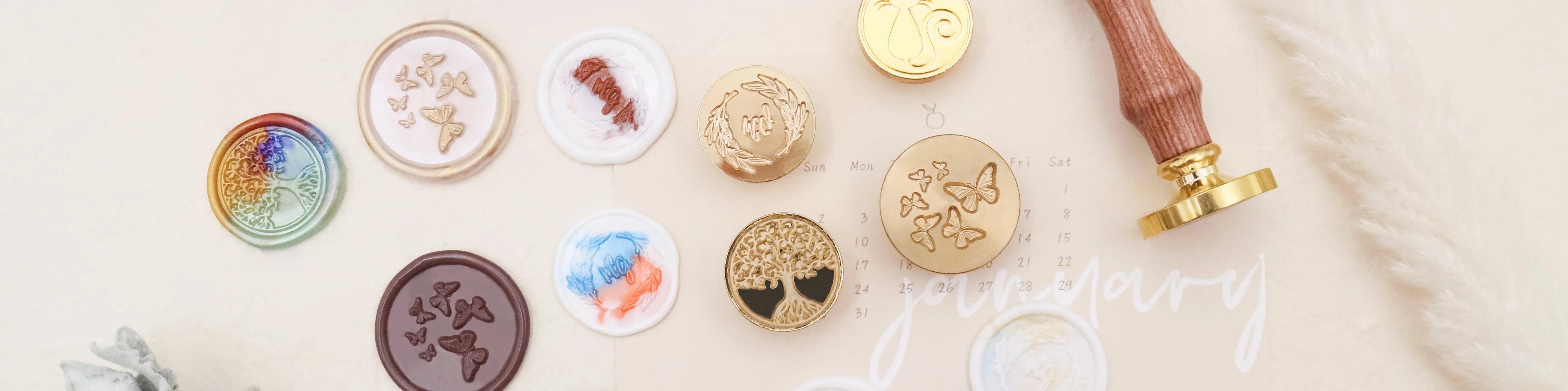 Ready Made Wax Seal Stamp & 3D Relief & Alphabet & Pop Cultures & Animals & Plants & Holiday