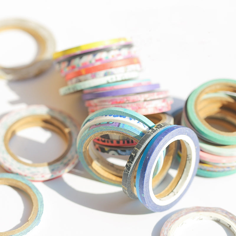 100 Rolls of Assorted Irregular Decorative Border Tape b2