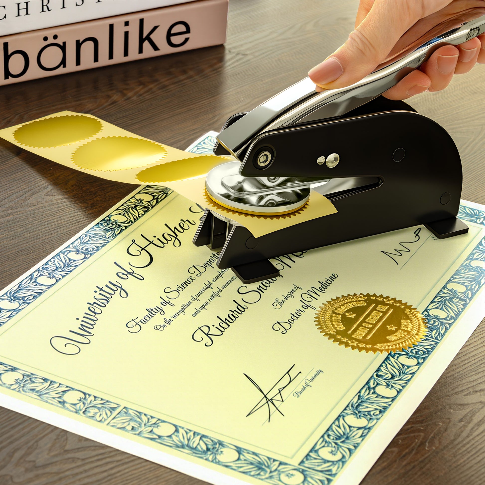 Extra Large Custom Desktop Embossers usage