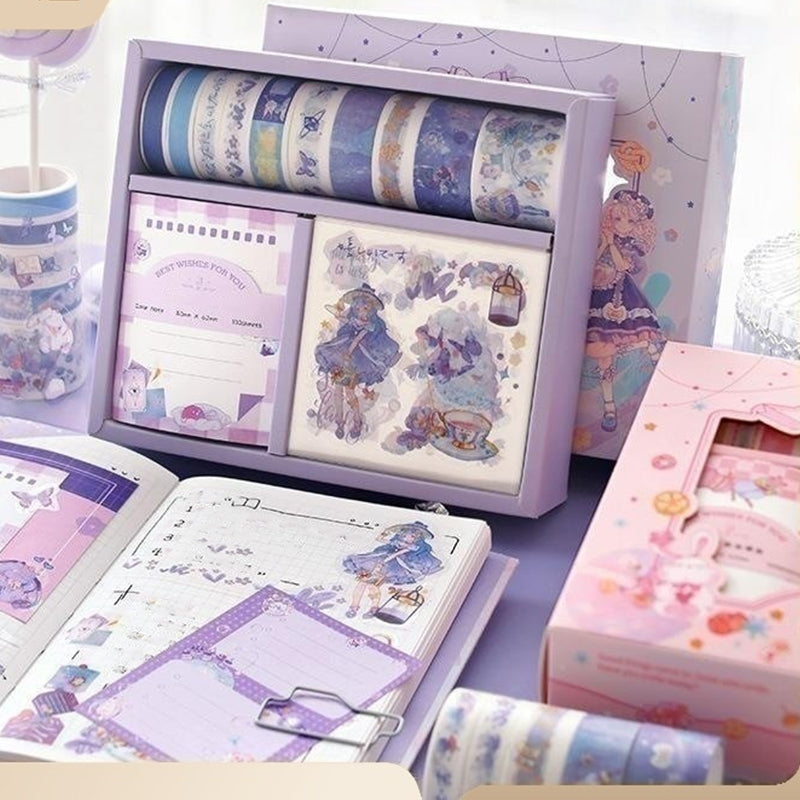 120-Piece Girly Cartoon Theme Scrapbook Kit b1