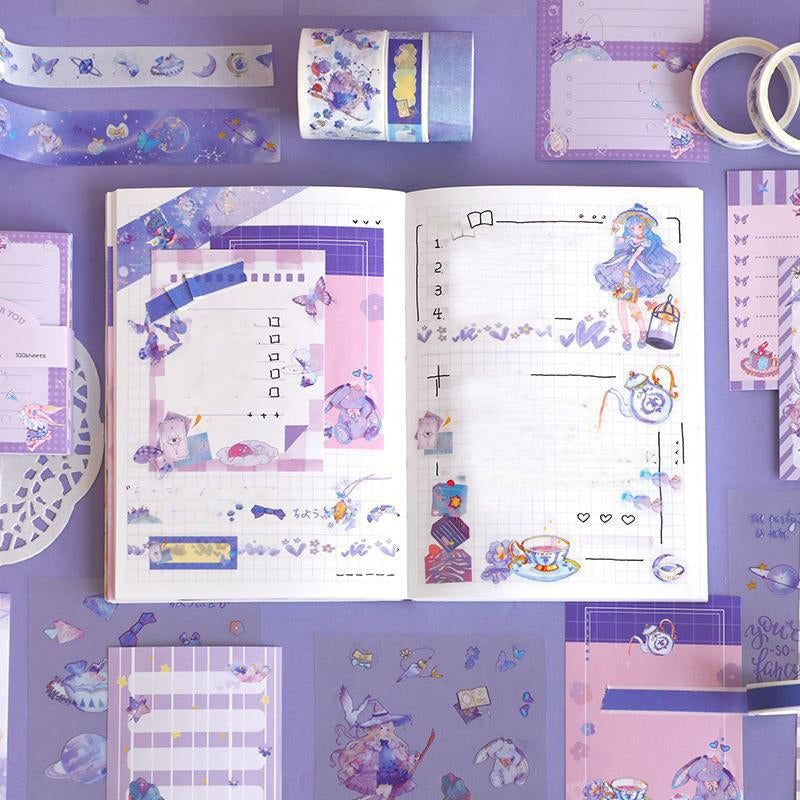 120-Piece Girly Cartoon Theme Scrapbook Kit b2