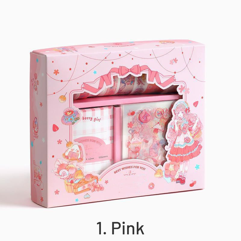 120-Piece Girly Cartoon Theme Scrapbook Kit sku-1