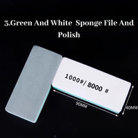 3.Green And White  Sponge File And Polish (5 pcs)