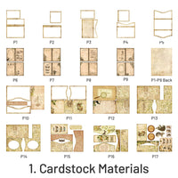 1. Cardstock Materials (17 pcs/pack)