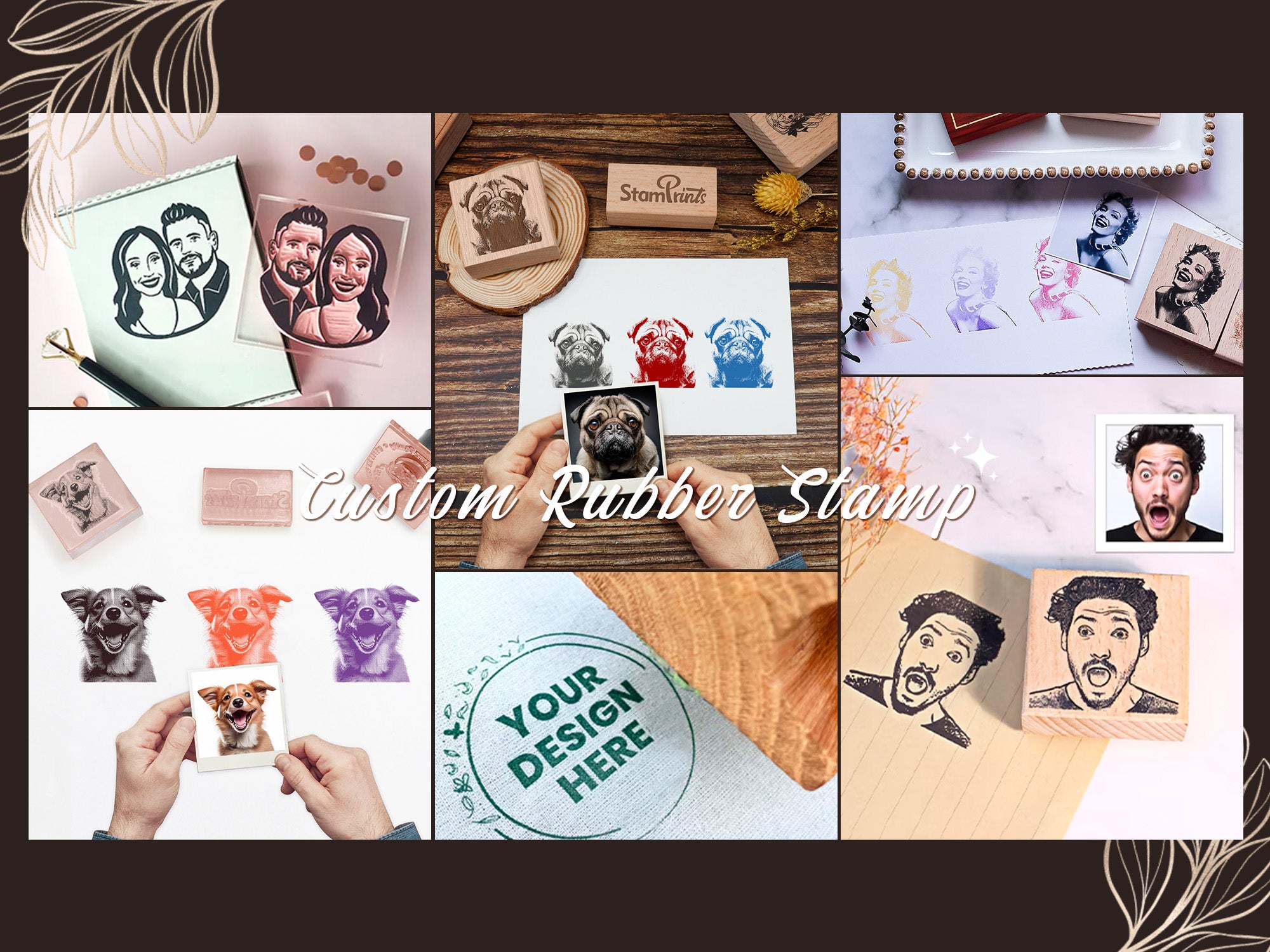 Custom Rubber Stamp - Rubber & Acrylic & Business & Badges & Signatures & Branding
