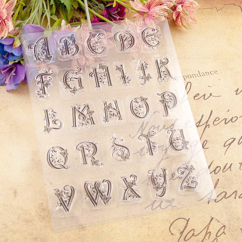 26 Butterfly Alphabet, Letter Transparent Stamps b2