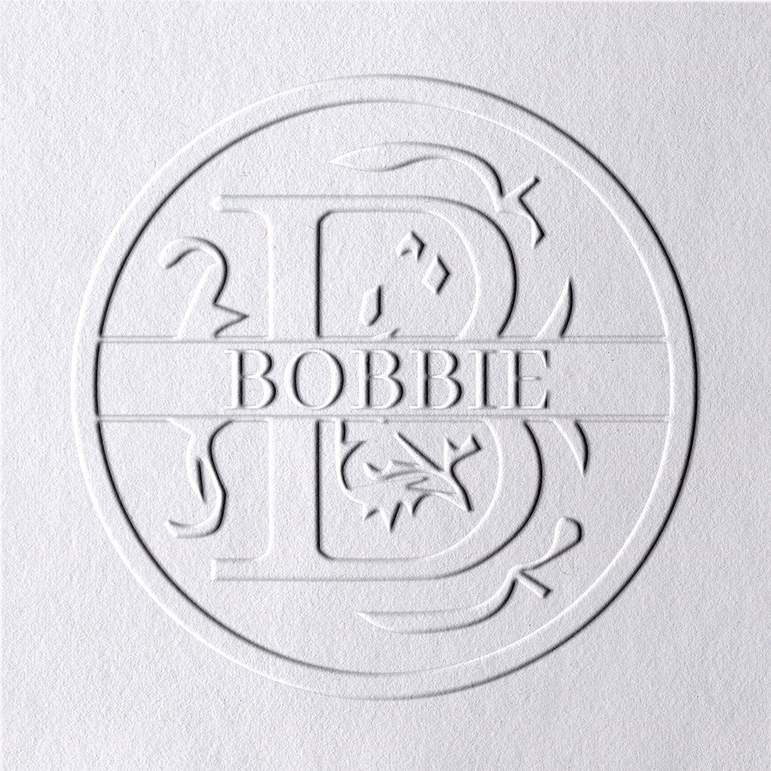 26 Letter Custom Floral Name Embosser - B B1