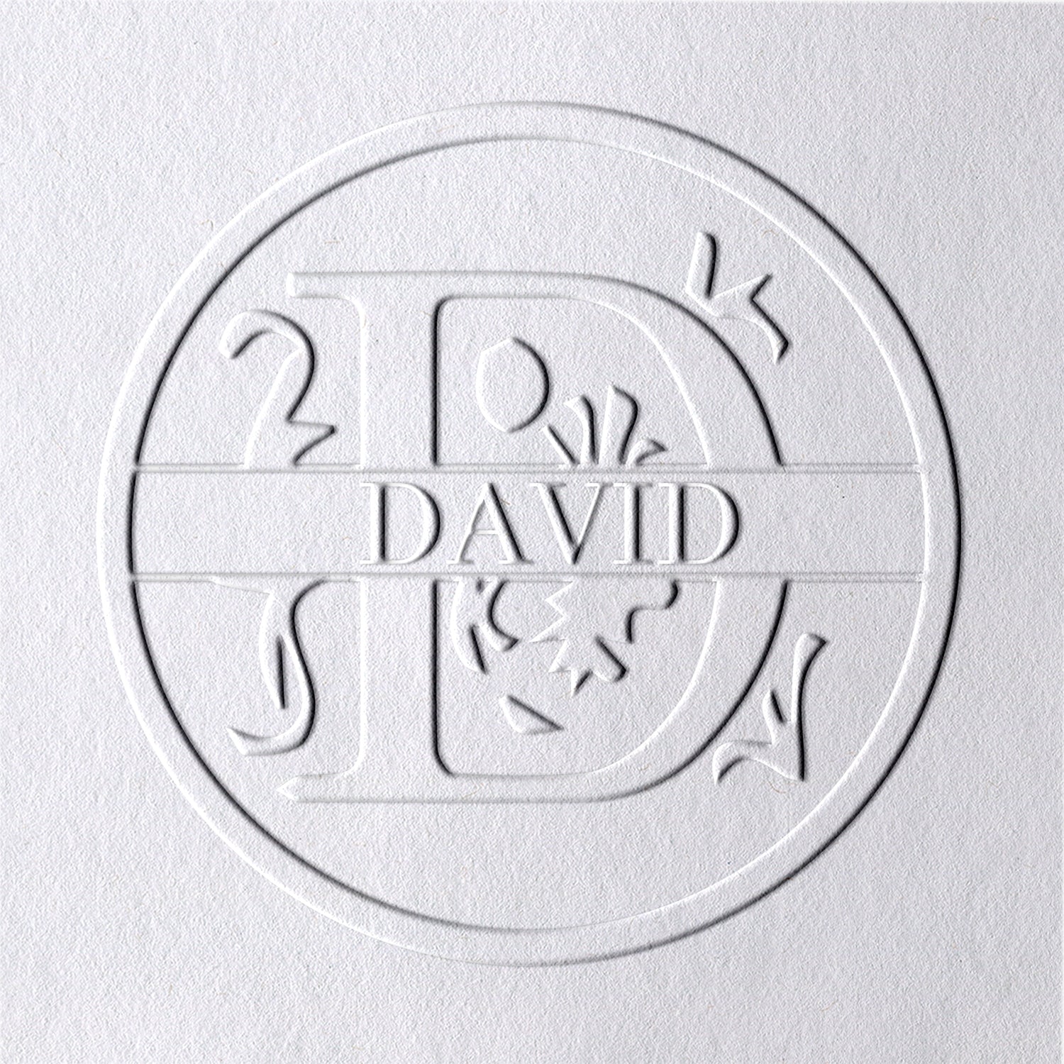 26 Letter Custom Floral Name Embosser - D D1