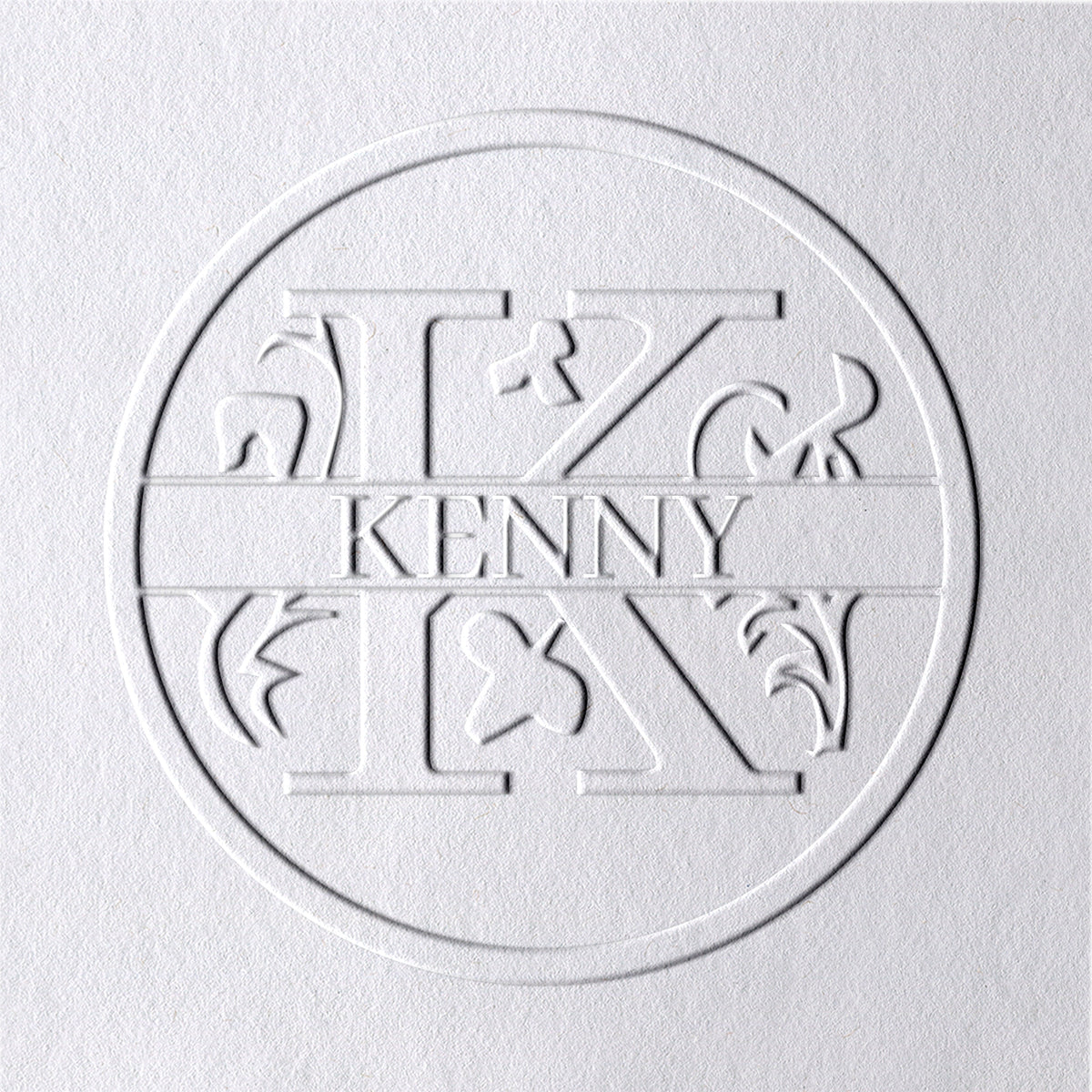 26 Letter Custom Floral Name Embosser - K K1