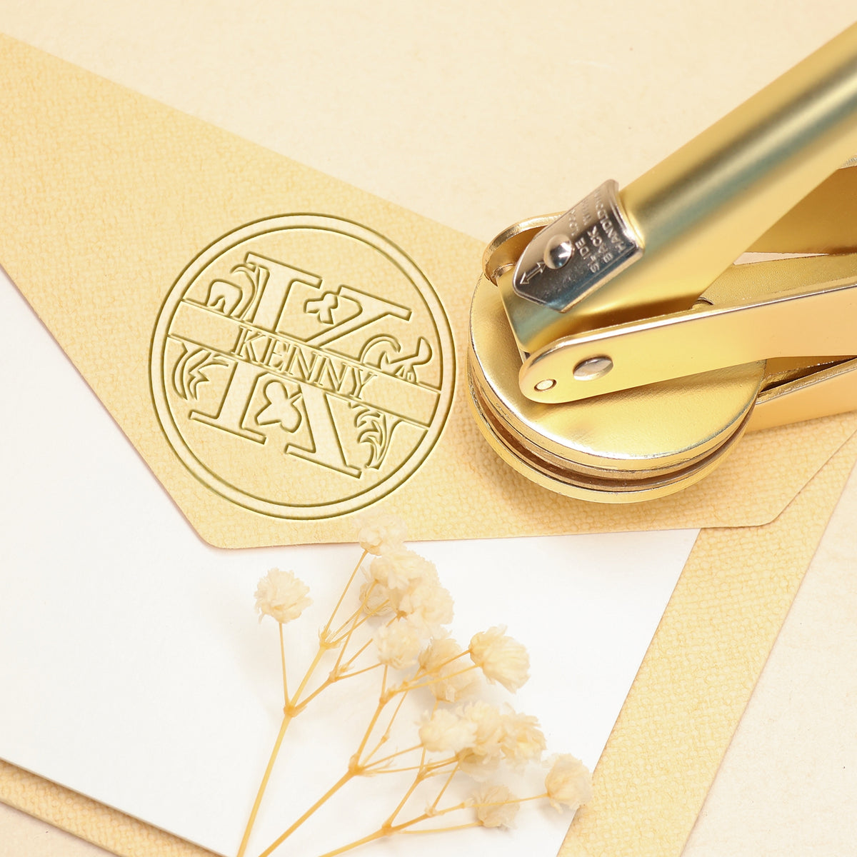 26 Letter Custom Floral Name Embosser - K K11