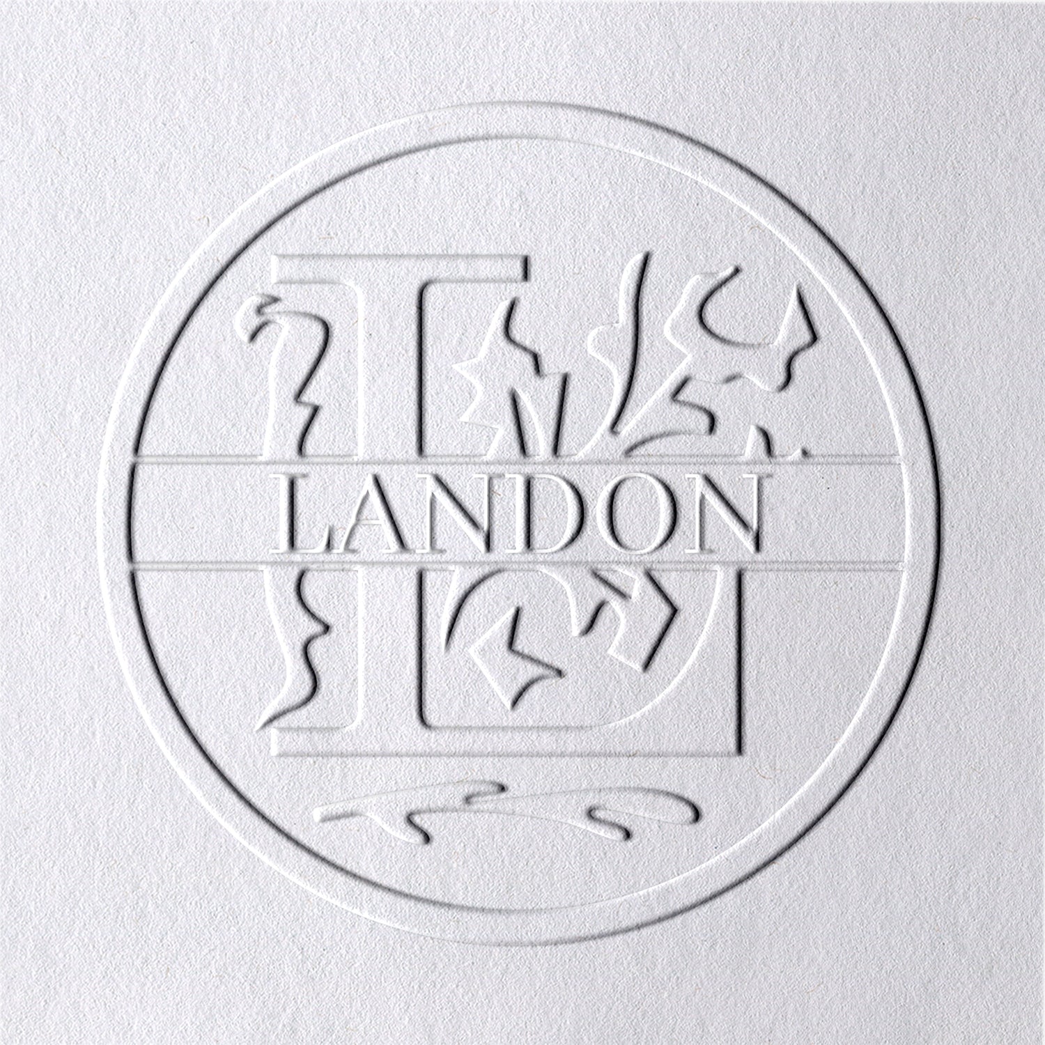 26 Letter Custom Floral Name Embosser - L L1