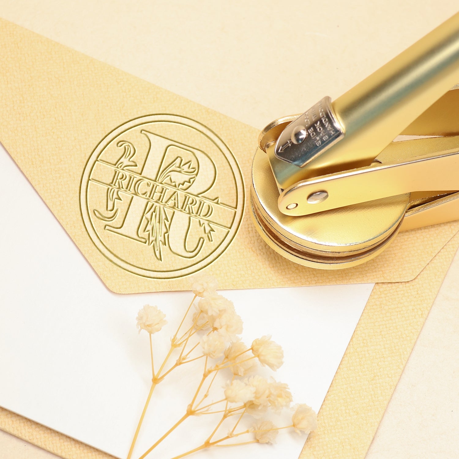 Tilpasset blomsternavnpreger bokstaven R | Stamprints