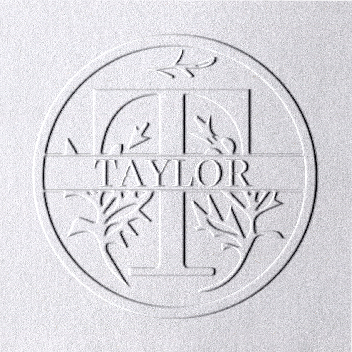 26 Letter Custom Floral Name Embosser - T T1
