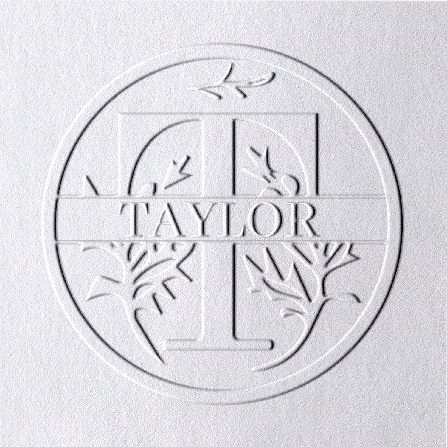 26 Letter Custom Floral Name Embosser - T T1