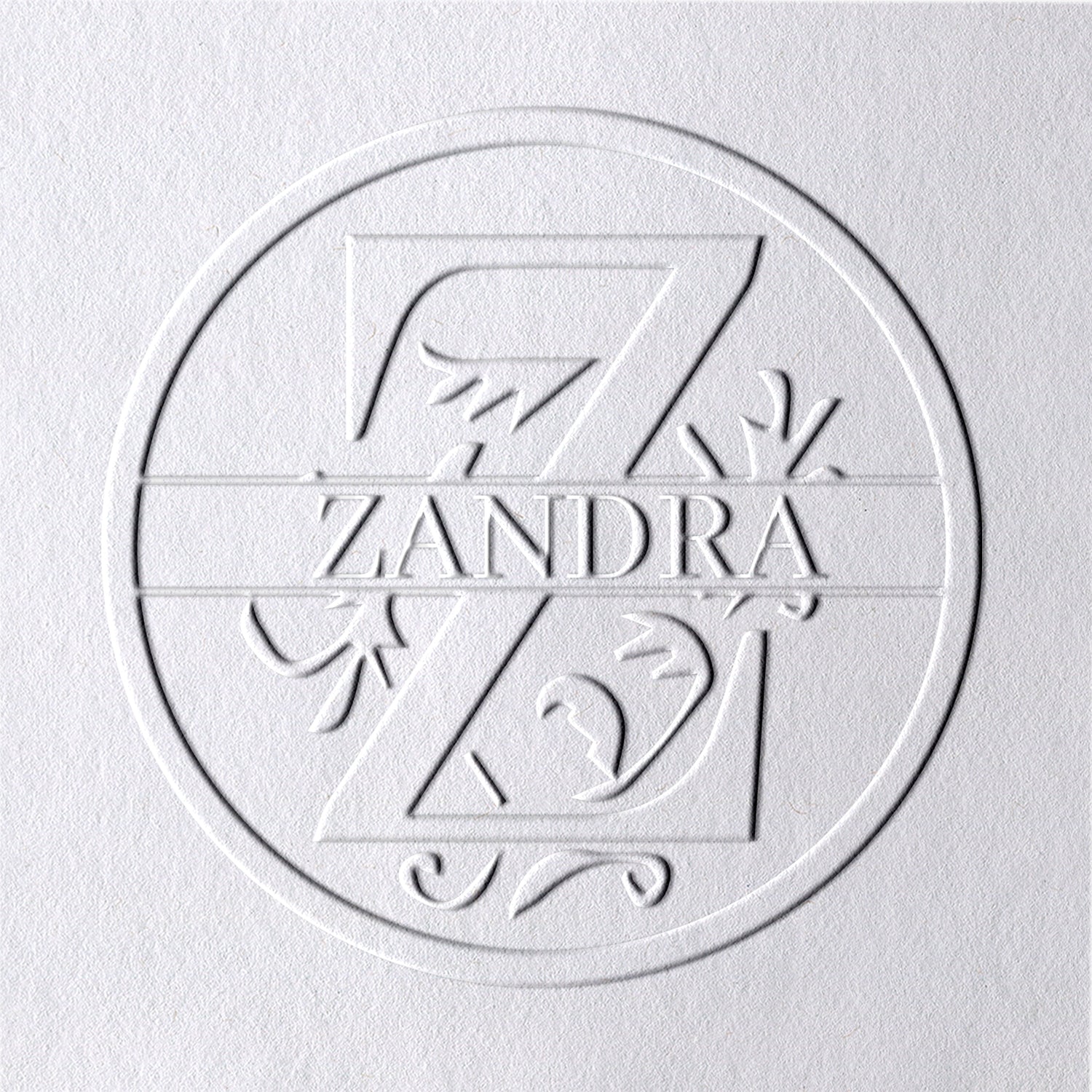 26 Letter Custom Floral Name Embosser - Z Z