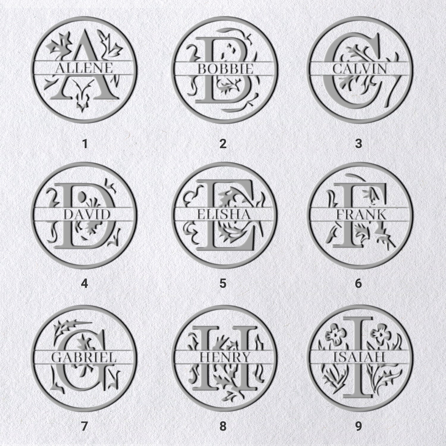 26 Letter Custom Floral Name Embosser sku_1_11