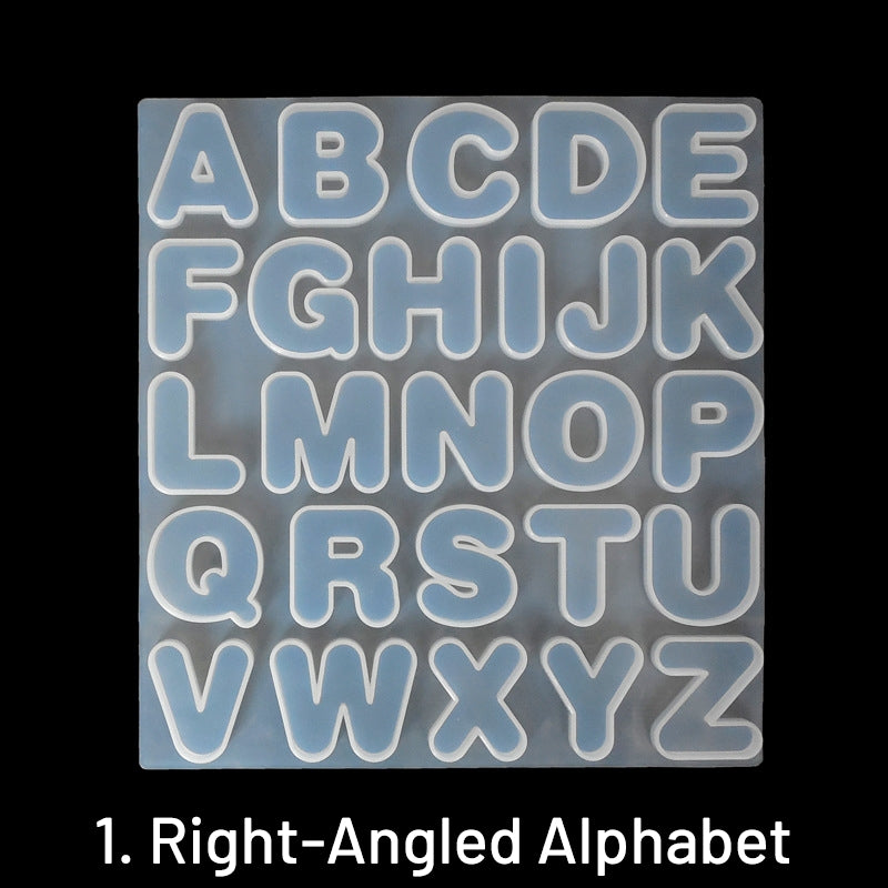 Romantic Swirl Lowercase Alphabet Letters Silicone Mold