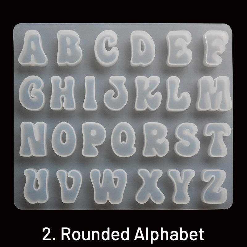 Full 26 Set A - Z Letters Mold, Silicone Mold, Resins Mold