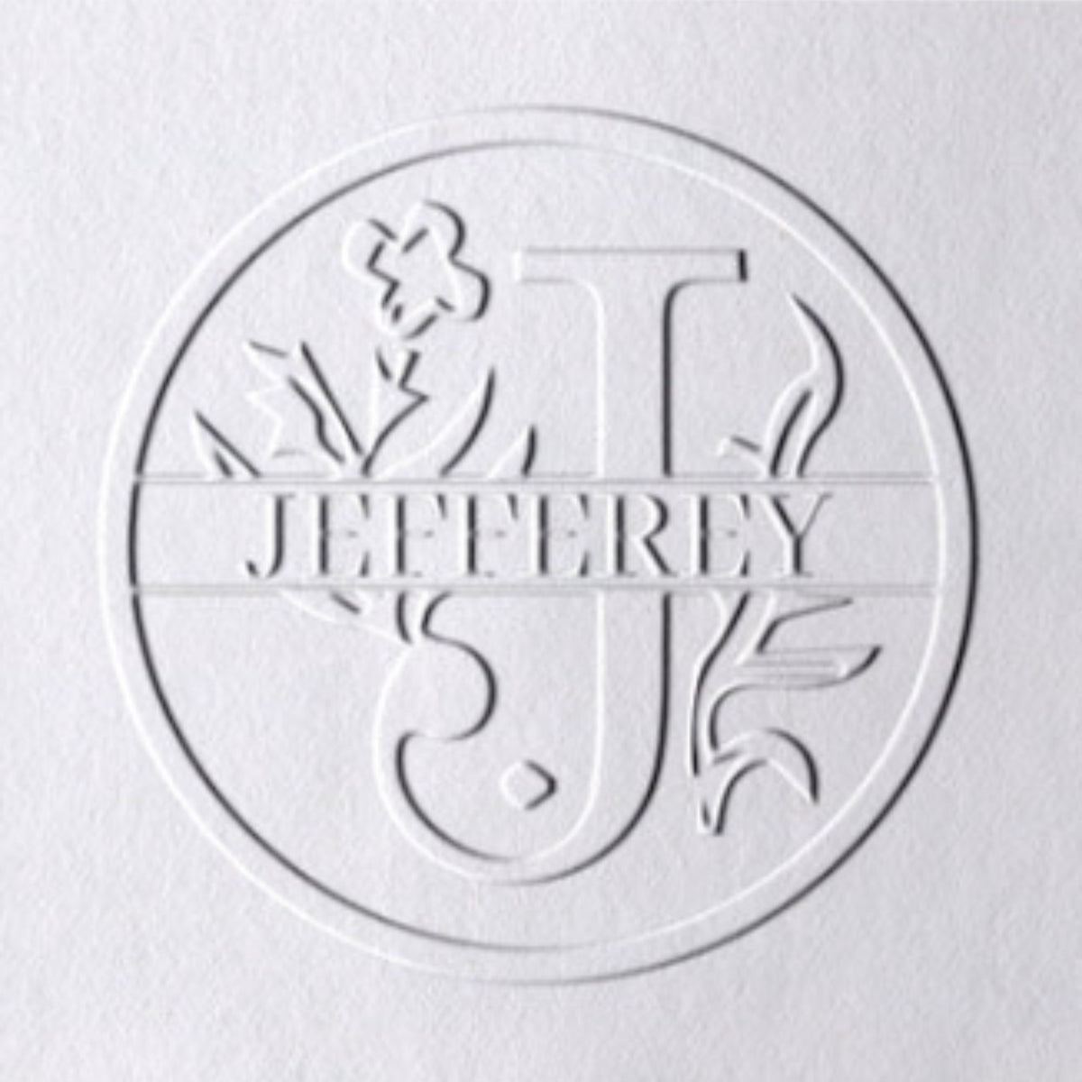 26 Letter Custom Floral Name Embosser - J