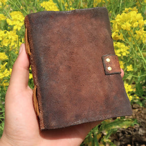 Handcrafted Leather Enchanted Vintage Notebook With  Belt Buckle2