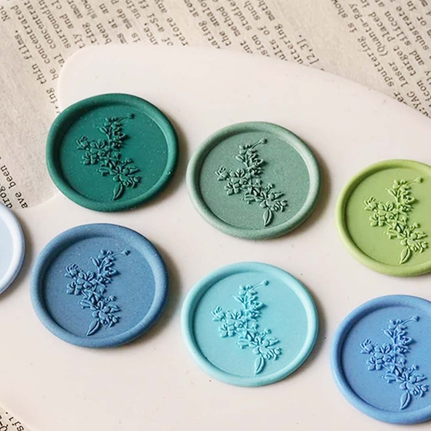 3D Matte Carved Wax Beads - Luxury Vintage Wax Seal Kit1