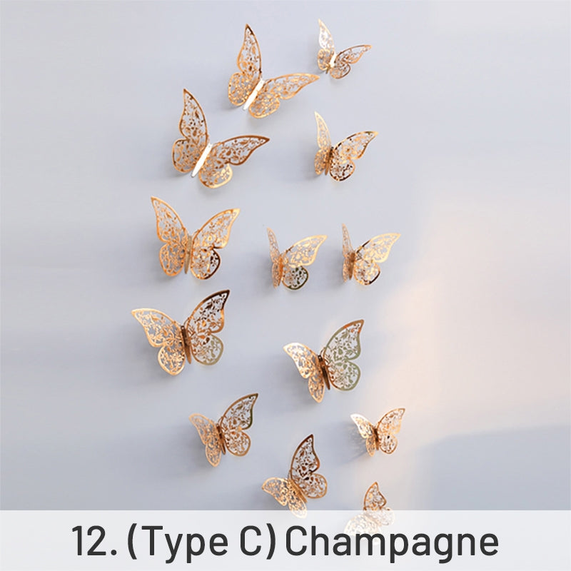 3D Hollow Butterfly Paper Decoration sku-12