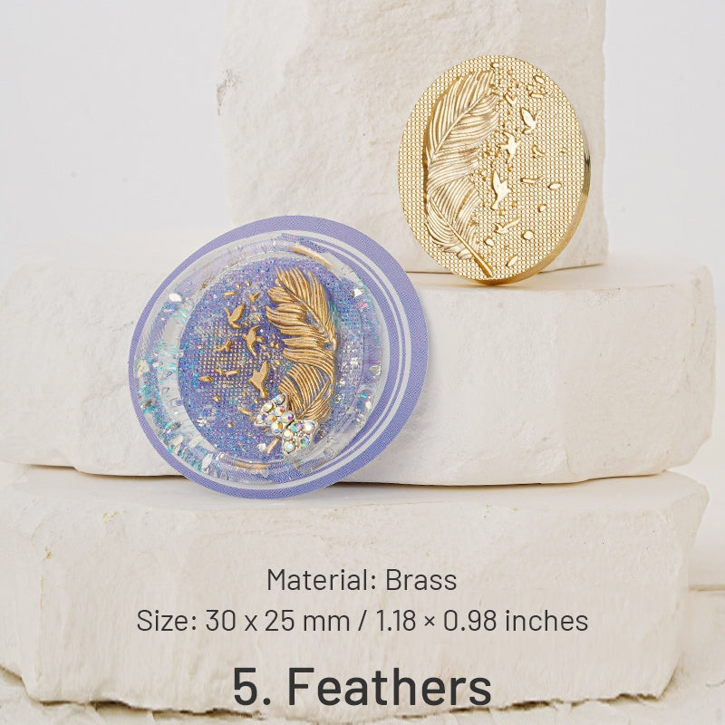 3D Relief Celestial Series Wax Seal Stamp - Insects, Butterflies, Whales sku-5