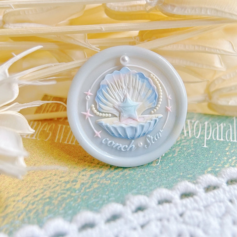 3D Relief Conch Star Wax Seal Stamp b2