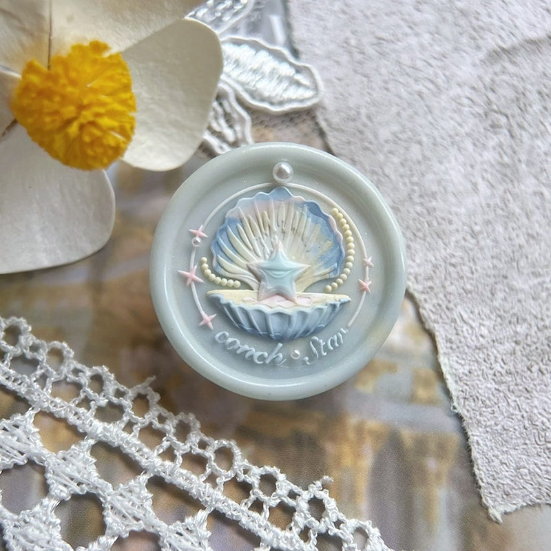 3D Relief Conch Star Wax Seal Stamp sku