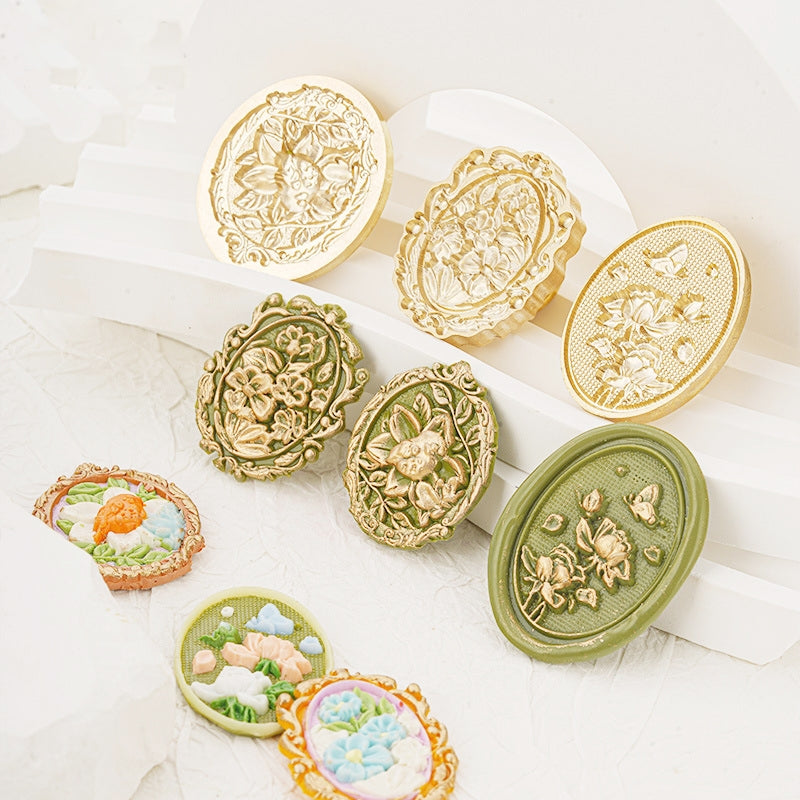 3D Relief Flower Wax Seal Stamp  (3 Design) b1