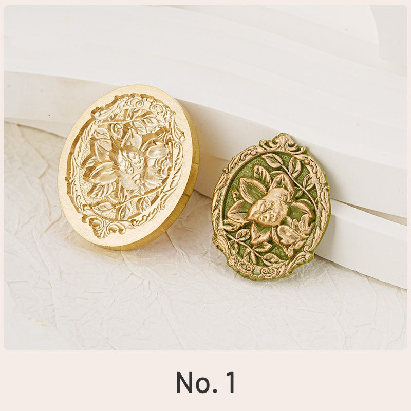 3D Relief Flower Wax Seal Stamp  (3 Design) sku-1