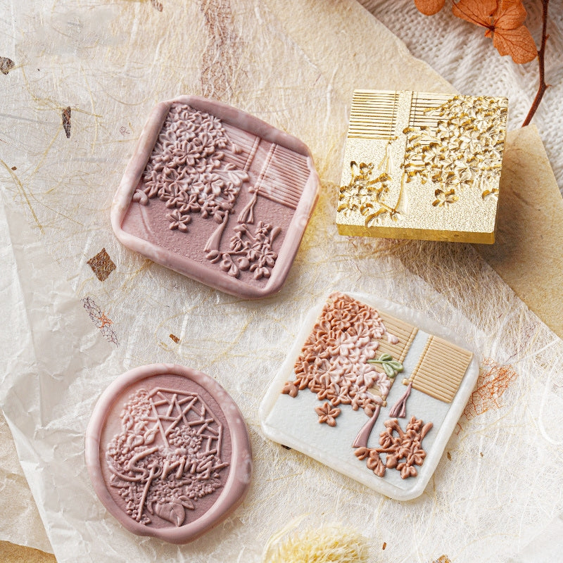 3D Relief Garden Series Wax Seal Stamp (5 Design)  b3