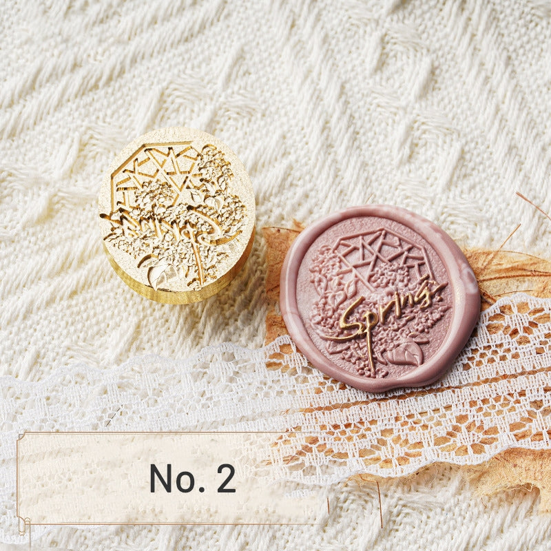 3D Relief Garden Series Wax Seal Stamp (5 Design)  sku-2