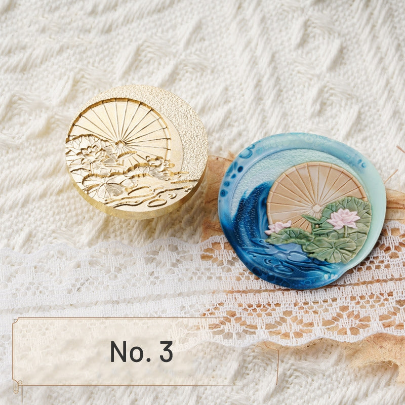 3D Relief Garden Series Wax Seal Stamp (5 Design)  sku-3