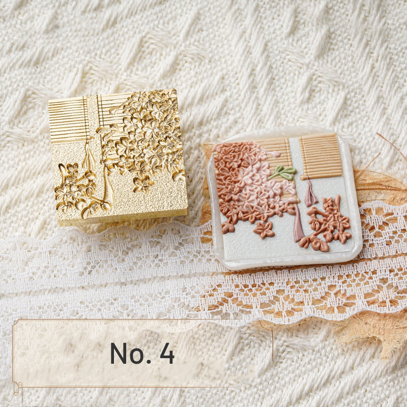 3D Relief Garden Series Wax Seal Stamp (5 Design)  sku-4