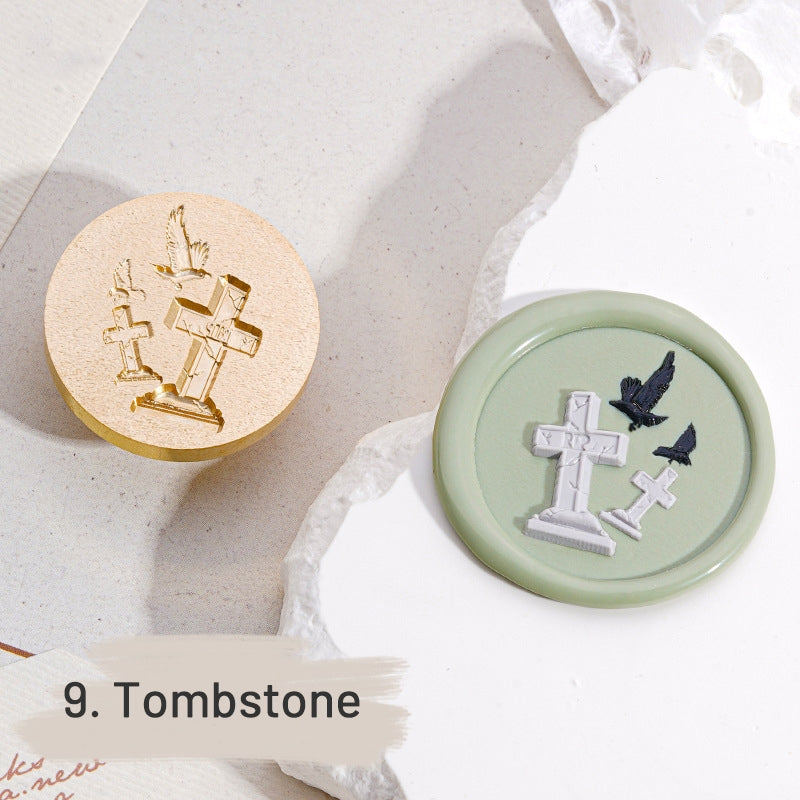 3D Relief Halloween and Gothic Wax Seal Stamp sku-9