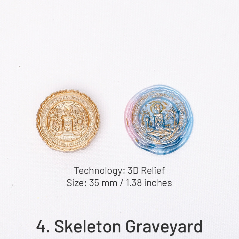 3D Relief Halloween Wax Seal Stamps (5 Designs) sku-4