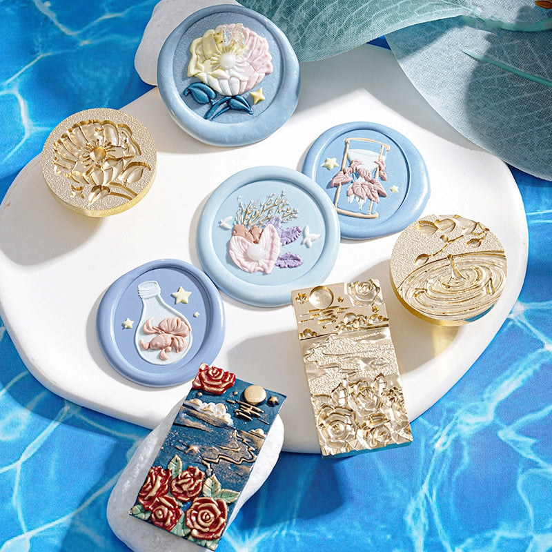 3D Relief Ocean Series Wax Seal Stamp b3