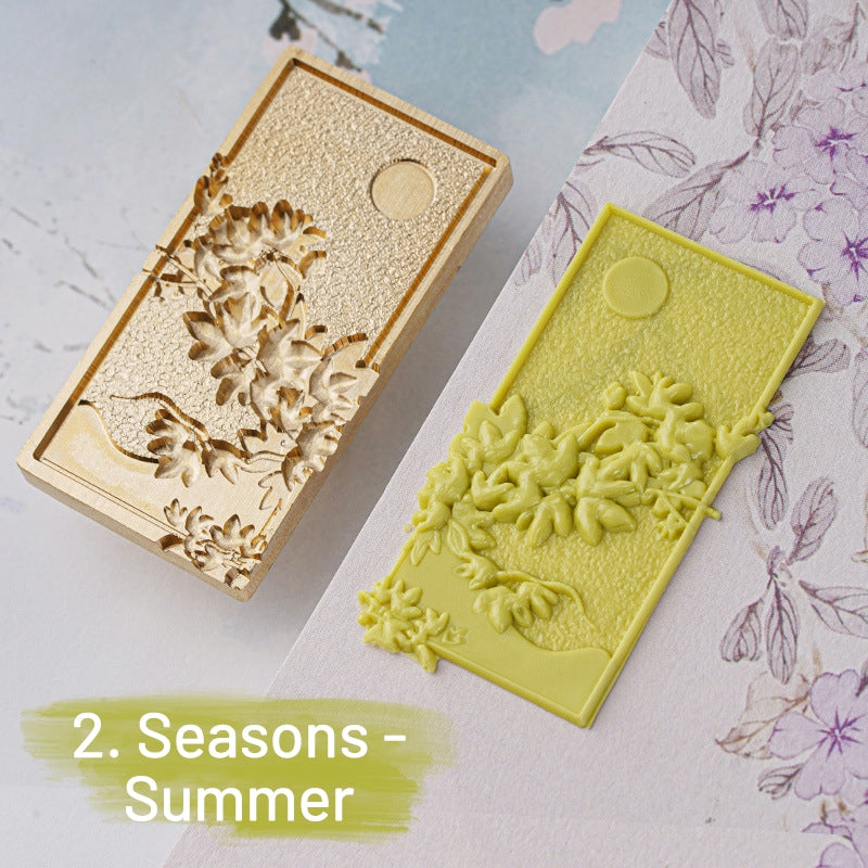 3D Relief Seasons Floral Wax Seal Stamp sku-2